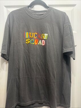 Bucket Squad Charcoal Graphic Tee - Casual Men’s Shirt Size XL NWOT